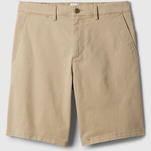 Gap Men’s Chino Khaki Shorts 12”, 34 Inch Flat Front NWT